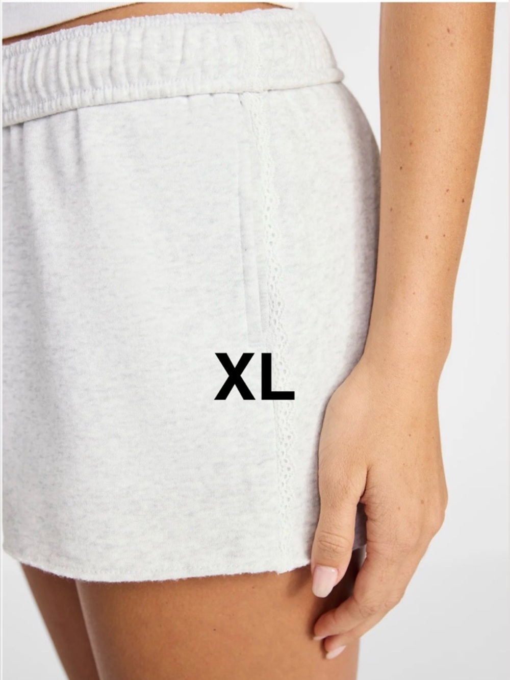 No Boundaries Foldover Shorts with Lace Trim, 2" Inseam, Women's XL